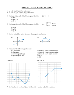 Test #1 Review