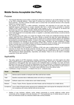 Mobile Device Acceptable Use Policy