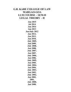 gr kare college of law margao-goa llm course &ndash; sem