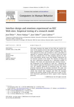 Interface design and emotions experienced on B2C Web sites