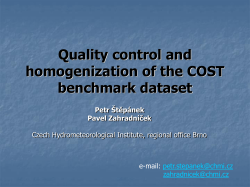Quality control and homogenization of cost benchmark