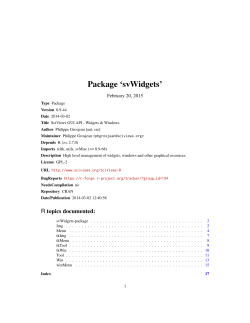 Package `svWidgets`