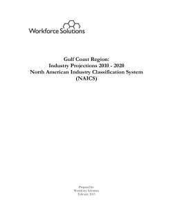 Gulf Coast Area Industry Projections 2020 Report