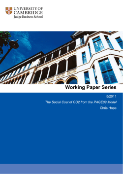 The Social Cost of CO2 from the PAGE09 Model