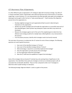 IT Strategy Alignment