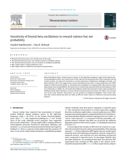 Sensitivity of frontal beta oscillations to reward valence but not