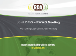 Breakout 7: Joint meeting with Publishing Data Workflows