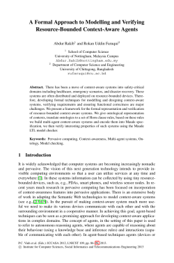 A Formal Approach to Modelling and Verifying Resource