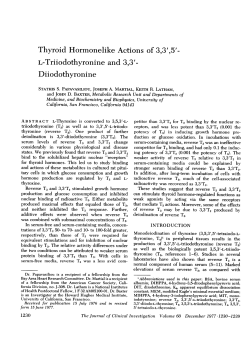 L-Triiodothyronine and 3,3`- Diiodothyronine