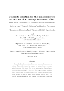 Covariate selection for the non-parametric estimation of an