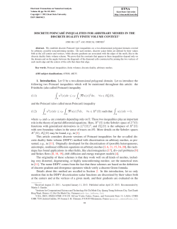 DISCRETE POINCAR &acute;E INEQUALITIES FOR ARBITRARY