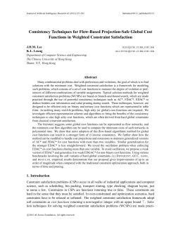 Consistency Techniques for Flow-Based Projection