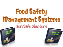 Food Safety Management Systems