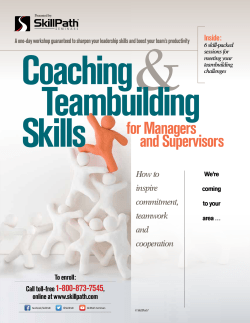 Skills for Managers and Supervisors