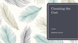Counting the Cost