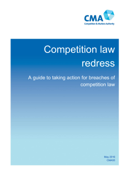 Competition law redress: A guide to taking action for