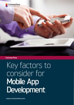Key factors to consider for Mobile App Development