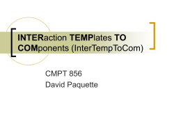INTERaction TEMPlates TO COMponents