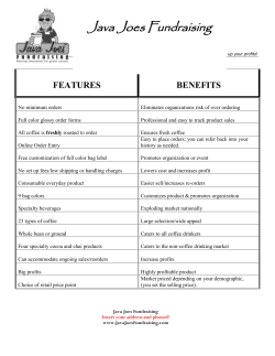 features - Java Joe`s Fundraising