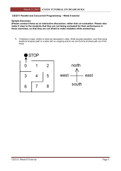 CS3211 Tutorial on Deadlocks
