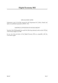 Digital Economy Bill - Publications.parliament.uk