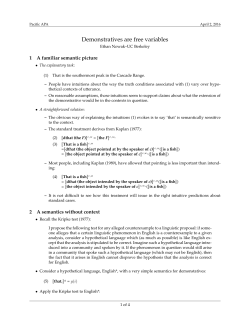 Demonstratives are free variables