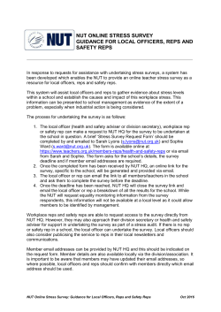Stress survey guidance - National Union of Teachers