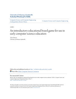 An introductory educational board game for use in early computer