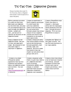 Tic-Tac-Toe: Digestive System
