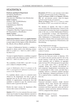 statistics - Rhodes University