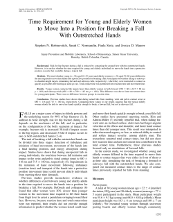 Time Requirement for Young and Elderly Women to Move Into a