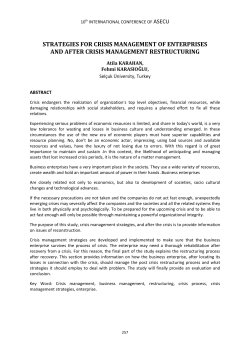 strategies for crisis management of enterprises and after