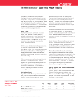 The Morningstar&reg; Economic MoatTM Rating