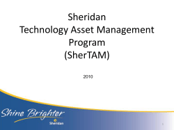 Sheridan Technology Asset Management System (SherTAM)