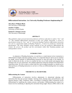 Differentiated Instruction