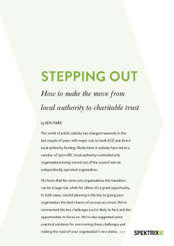 How to make the move from local authority to charitable trust
