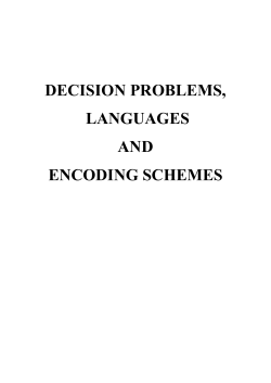 DECISION PROBLEMS, LANGUAGES AND ENCODING SCHEMES