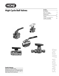 High Cycle Ball Valves