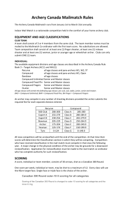 Archery Canada Mailmatch Rules