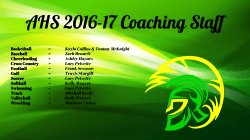 AHS 2016-17 Coaching Staff