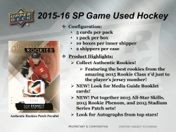 2015-16 SP Game Used Hockey