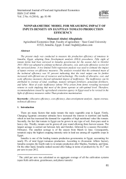 Nonparametric Model for Measuring Impact of Inputs Density