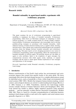 Bounded rationality in agent-based models: experiments with