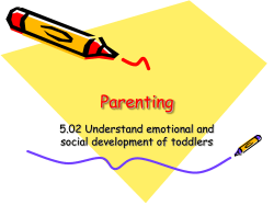 Emotional development of toddlers