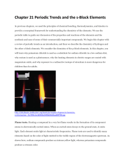 Reactions and Compounds of the Alkali Metals