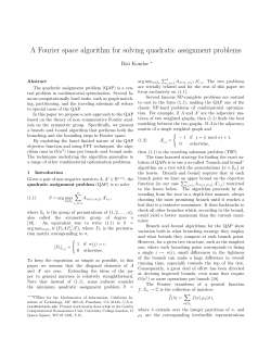 A Fourier space algorithm for solving quadratic assignment problems
