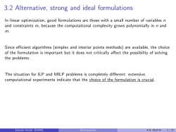 Chapter 3: Discrete Optimization &ndash; Integer Programming