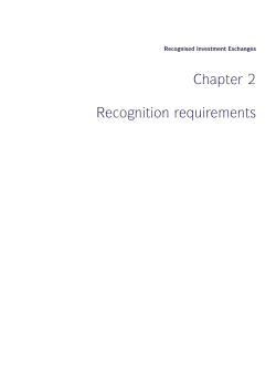 Chapter 2 Recognition requirements