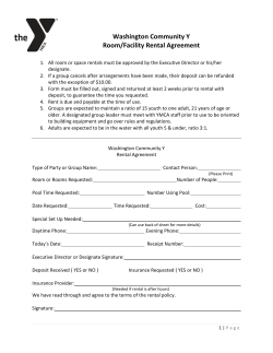 Washington Community Y Room/Facility Rental Agreement
