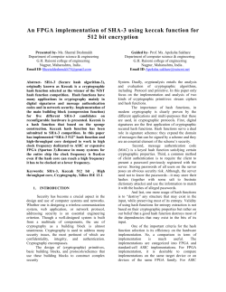 An FPGA implementation of SHA-3 using keccak function for 512 bit